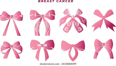 Breast Cancer Awareness Ribbon Vector Illustration, Pink Symbol for National Breast Cancer Awareness Month