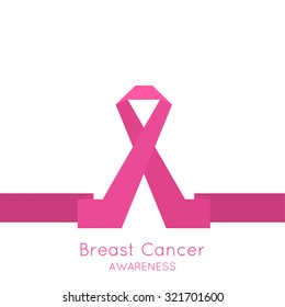 Breast Cancer Awareness Ribbon. vector icons.