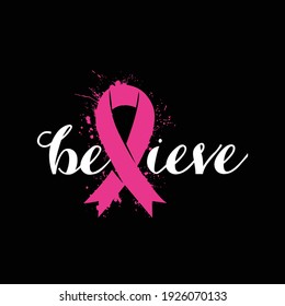 Breast Cancer awareness At shirt design Vector