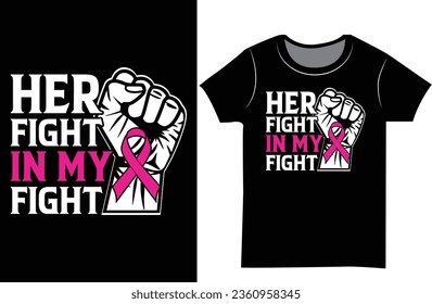 Breast Cancer Awareness SVG T-shirt design. Pink ribbon vector design.