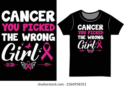 Breast Cancer Awareness SVG T-shirt design. Pink ribbon vector design.