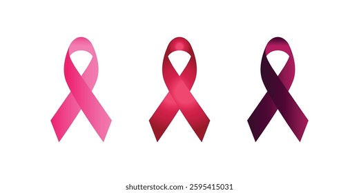 Breast cancer awareness symbol. Support for women with cancer. Breast cancer awareness symbol, pink ribbon for women’s health support, fight emblem, hope and strength sign, breast cancer month