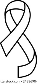 Breast cancer awareness symbol, vector illustration, women ribbon drawing