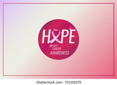 Breast cancer awareness symbol, vector illustration