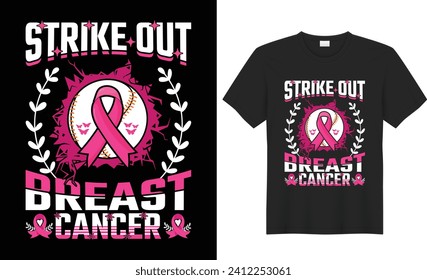 Breast Cancer Awareness t shirt Design vector. Retro vintage Breast Cancer t shirt design Illustration quote, pink ribbon t shirt, October Breast Cancer Vector. Ready For print,mug,sticker,banner, tee