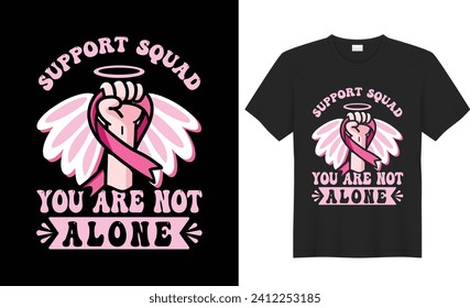 Breast Cancer Awareness t shirt Design vector. Retro vintage Breast Cancer t shirt design Illustration quote, pink ribbon t shirt, October Breast Cancer Vector. Ready For print,mug,sticker,banner, tee