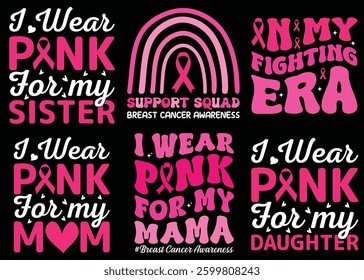  Breast Cancer Awareness T Shirt Design Bundle 1