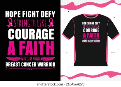 Breast cancer awareness T-shirt design lettering Design