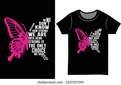 Breast cancer awareness t-shirt design. Gift T-shirt for women.