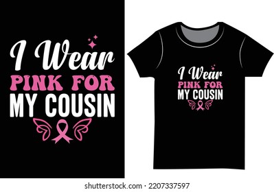 Breast cancer awareness t-shirt design. Gift T-shirt for women.