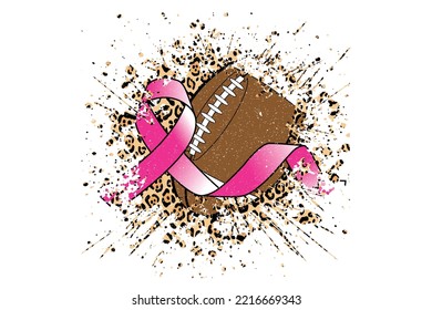 Breast Cancer Awareness T-Shirt Design, Breast Cancer T shirt Design, T shirt Designs, Breast Cancer Vector, Breast Cancer And Football Png T shirt Design,