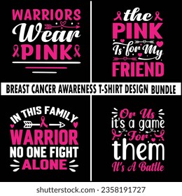 Breast Cancer Awareness T-Shirt Design Bundle
