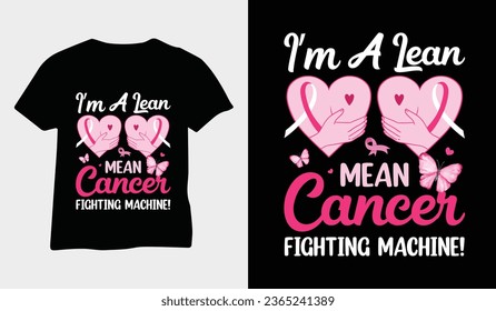 Vector de diseño de camisetas para la conciencia del cáncer de mama