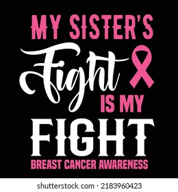 Breast cancer awareness typography design