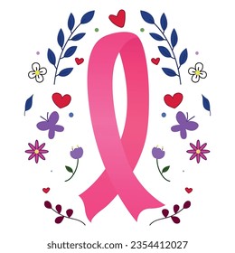 breast cancer awareness vector background, breast cancer pink ribbon pattern