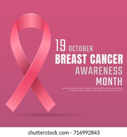 Breast Cancer awareness Vector background for banner, 
poster, flyer