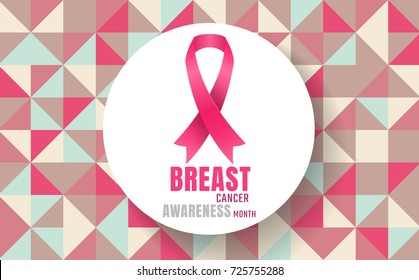 Breast Cancer awareness Vector background for banner, poster, flyer