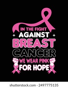 Breast Cancer Awareness Vector T Shirt Design Pink Ribbon Vector Design