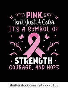 Breast Cancer Awareness Vector T Shirt Design Pink Ribbon Vector Design