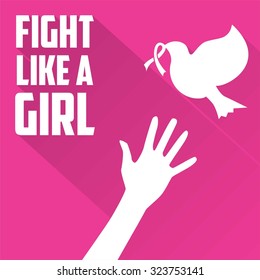 Breast Cancer Awareness Vector Template 