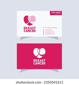 Breast cancer awareness visiting card for Dr.