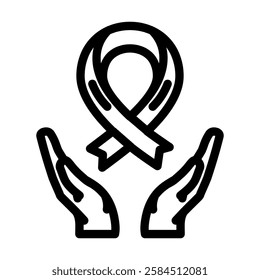 breast cancer awareness woman disease line icon vector. breast cancer awareness woman disease sign. isolated contour symbol black illustration