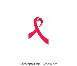 Breast cancer awareness,ribbon logo vector template