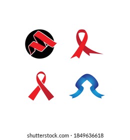 Breast cancer awareness,ribbon logo vector template
