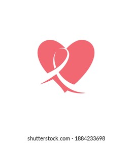 Breast Cancer Awareness,ribbon Logo Vector Template