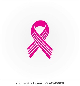 breast cancer awareness,ribbon logo vector template-vector