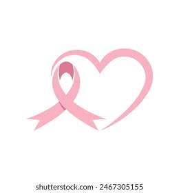 Breast cancer awareness,ribbon logo vector template