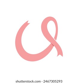 Breast cancer awareness,ribbon logo vector template