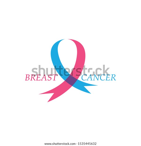 Breast Cancer Awarenessribbon Logo Vector Template Stock Vector ...