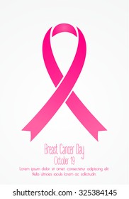 Breast cancer awernes card, pink ribon