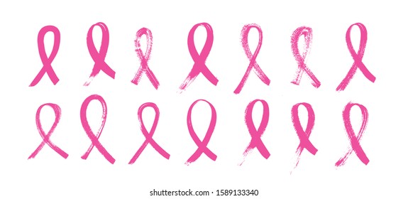 Breast Cancer. Banner template. Vector Illustration.