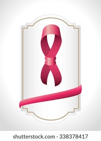 Breast cancer campaign graphic design, vector illustration eps10