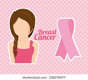 Breast cancer campaign graphic design, vector illustration eps10