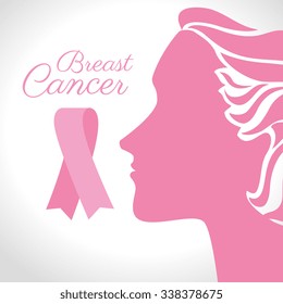 Breast cancer campaign graphic design, vector illustration eps10