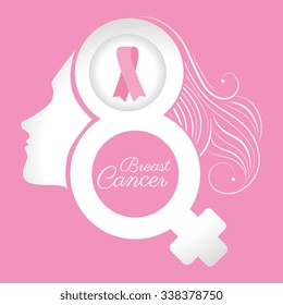 Breast cancer campaign graphic design, vector illustration eps10