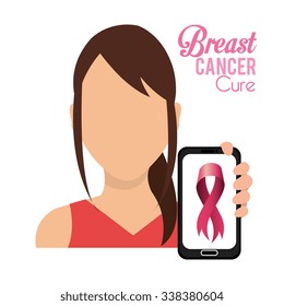 Breast cancer campaign graphic design, vector illustration eps10