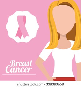 Breast cancer campaign graphic design, vector illustration eps10
