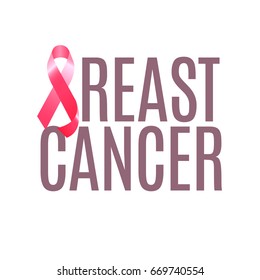 Breast cancer campaign graphic design, Vector illustration