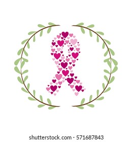 Breast cancer campaign icon vector illustration graphic design