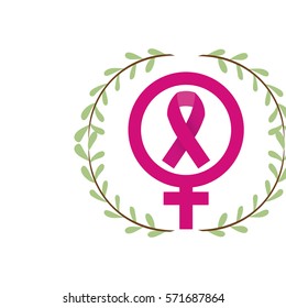 Breast cancer campaign icon vector illustration graphic design