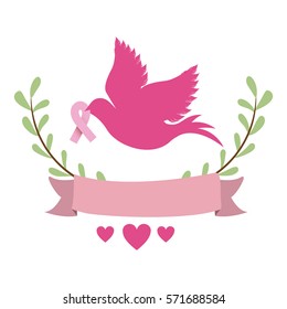 Breast cancer campaign icon vector illustration graphic design