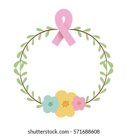 Breast cancer campaign icon vector illustration graphic design