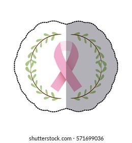 Breast cancer campaign icon vector illustration graphic design