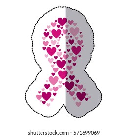 Breast cancer campaign icon vector illustration graphic design