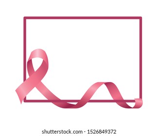 breast cancer campaign ribbon icon vector illustration design