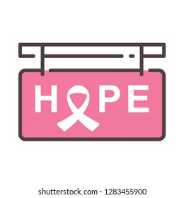 Breast cancer care icon. Single high quality breast cancer care related icon. Isolated breast cancer care symbols in white background. Graphic icons element
